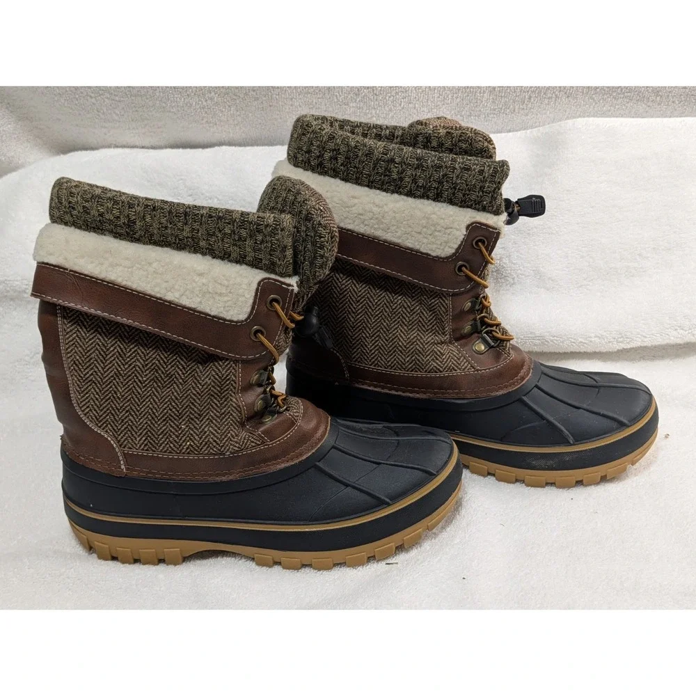 Dream Pairs Winter Snow Boots Brown women Size 4 warm insulated Waterproof shoe